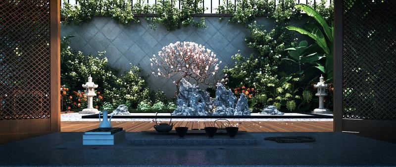 金輝項(xiàng)目院落效果圖